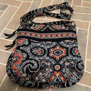 Vera Bradley Marrakesh Blue & Orange Hipster Crossbody Bag